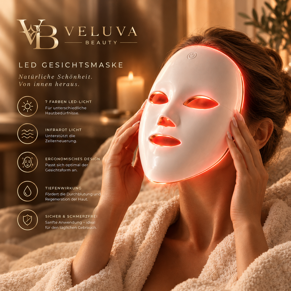 Veluva Beauty LED-Gesichtsmaske 7 Farben
